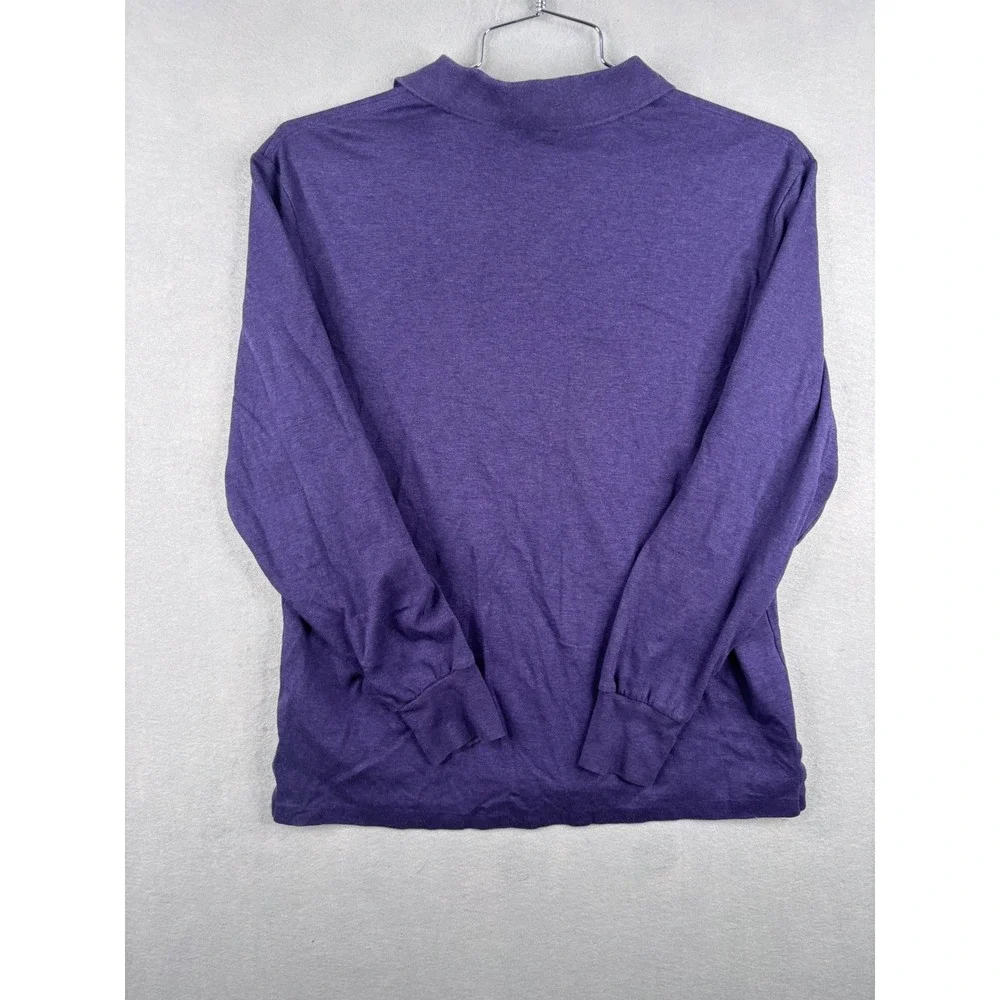 Polo Ralph Lauren Mens Purple Long Sleeve Polo Classic Fit Colored Horseman med